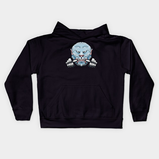 Yeti Fitness Kids Hoodie by JagatKreasi